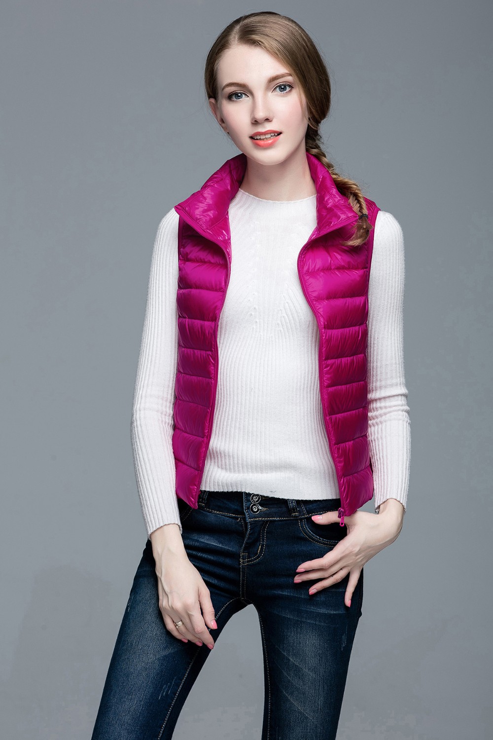 HOTWinter-Women-90-White-Duck-Down-Vest-Women39s-Ultra-Light-Duck-Down-Vest-Jacket-Autumn-Winter-Sle-32611197452