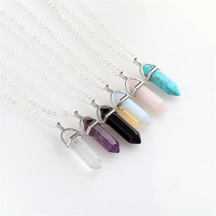 Hexagonal-Column-Natural-Crystal-Tiger-Eye-turquoises-pendentif-amethyste-Stone-Pendant-Chains-Neckl-32661122478