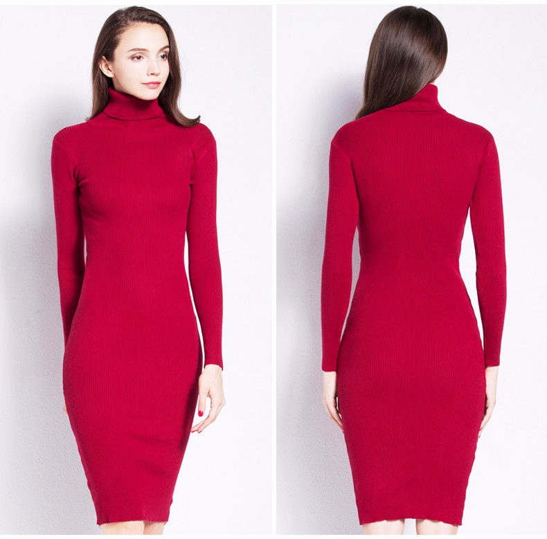 High-Neck-Sweater-Dress--Fall-Casual-Sexy-Bodycon-Pullovers-Women-Winter-Basic-Brief-Knitted-Long-Tu-32741160646