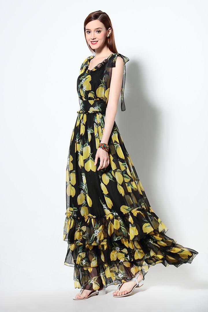 High-Quality-2016-Summer-Runway-Designer-Elegant-Vintage-Long-Dress-Women39s-Sleeveless-Tiered-Print-32603920641