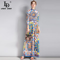 High-Quality-2017-Fashion-Designer-Runway-Maxi-Dress-Women39s-Short-Sleeve-Gorgeous-Voile-Floral-Emb-32775602145