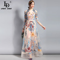 High-Quality-2017-Fashion-Designer-Runway-Maxi-Dress-Women39s-Short-Sleeve-Gorgeous-Voile-Floral-Emb-32775602145