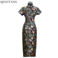 High-Quality-Black-Ladies-Satin-Cheongsam-Mujere-Vestido-Long-Qipao-Dress-Dragon-Phenix-Size-S-M-L-X-32502853135