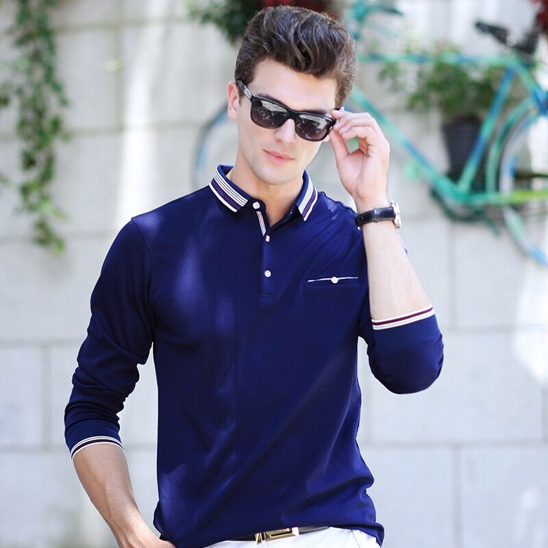 High-quality--spring--autumn-Men39s-polo-shirt-busines-casual-solid-polo-shirt-brand--men39s-Long-sl-32404866888