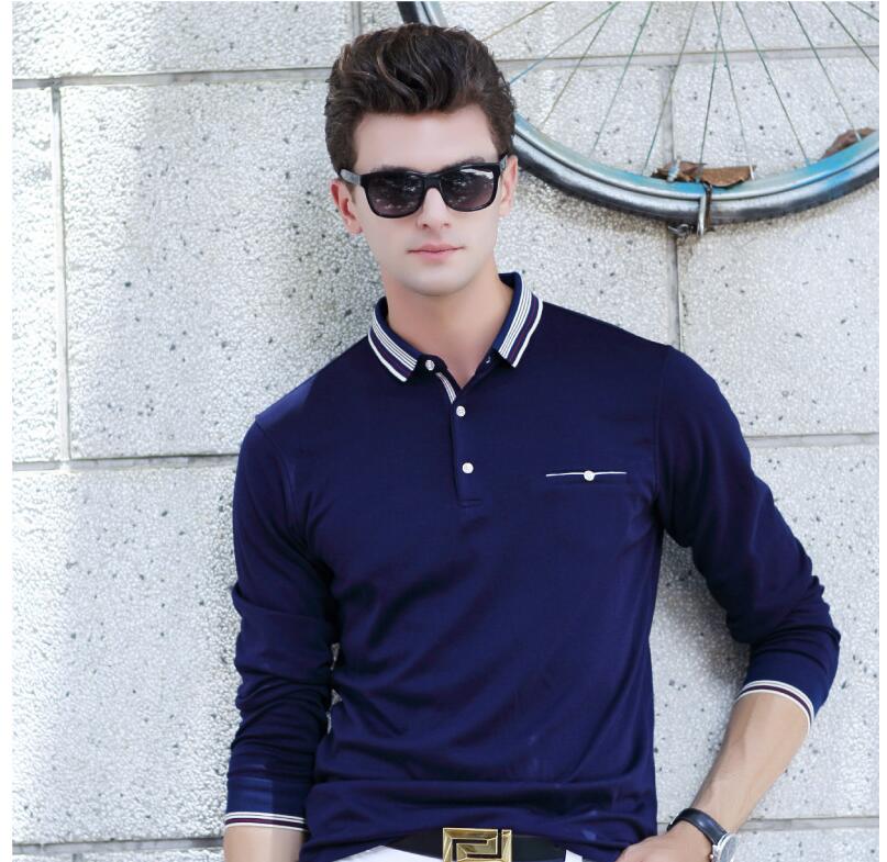 High-quality--spring--autumn-Men39s-polo-shirt-busines-casual-solid-polo-shirt-brand--men39s-Long-sl-32404866888