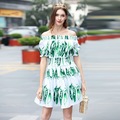 High-quality-2018-new-arrive-fashion-lady-elegant-short-sleeve-turn-down-collar-embroidery-A-line-on-32748273030