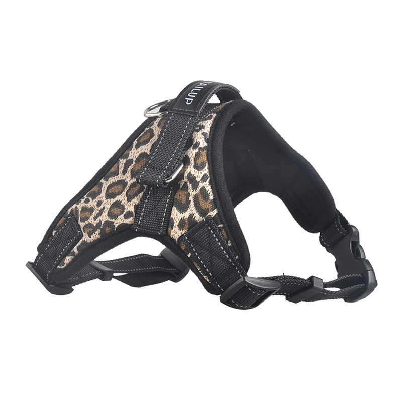 Hot-Dog-Adjustable-Harness-Pets-Collar-Leopard-Campo-Professional-Out-Door-Dog-Harness-Hand-Strap-fo-32692741607