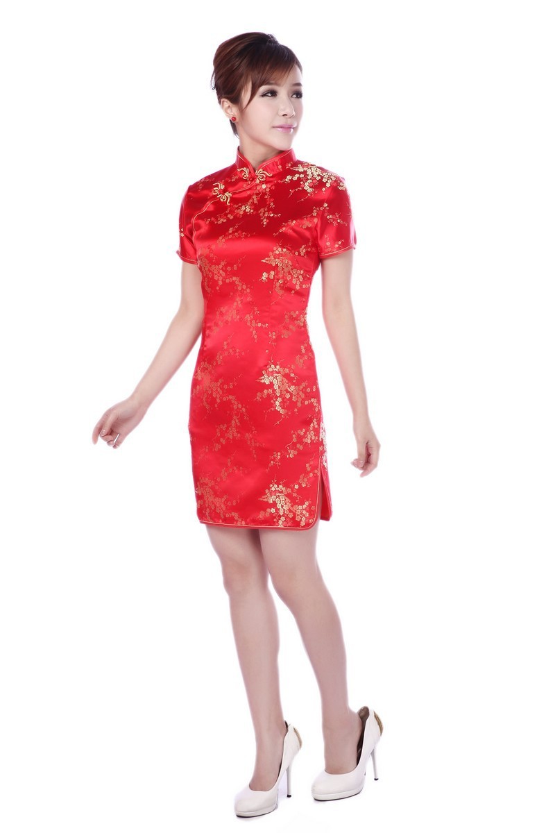 Hot-Sale-Elegant-Black-Chinese-Women39s-Cheongsam-New-Summer-Mini-Qipao-Drees-Size-S-M-L-XL-XXL-Muje-32503668489