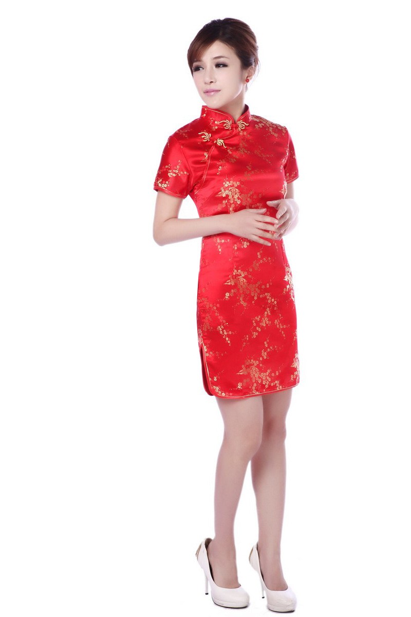 Hot-Sale-Elegant-Black-Chinese-Women39s-Cheongsam-New-Summer-Mini-Qipao-Drees-Size-S-M-L-XL-XXL-Muje-32503668489