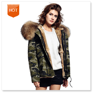 JAZZEVAR-Women39s-Army-Green-Luxury-Large-Fox-Fur-Collar-Cuff-Hooded-Coat-Parkas-Outwear-Camouflage--32746756451