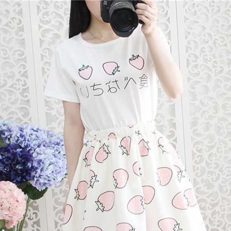 Japanese-Delicious-Egg-Strawberry-Printed-Kawaii-T-shirt-Peplum-Tops-Short-sleeve-Cotton-T-shirt-Wom-32500132166