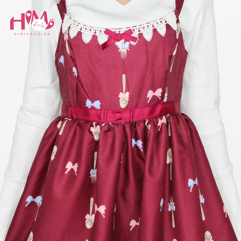 Japanese-Preppy-Style-Sweet-Lolita-Tee-Cup-Women-Dress-Rabbit-Spaghetti-Strap-Cute-Lovely-Red-Dress--32723677804