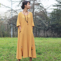 Johnature-2018-Autumn-New-Women-Casual-Maxi-Dress-Robe-Loose-Long-Sleeve-Solid-Color-Batwing-Sleeve--32431955169