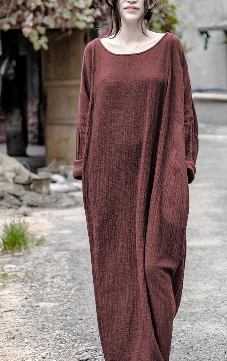 Johnature-2018-Autumn-Winter-New-Women-Maxi-Dress-Loose-Vintage-Cotton-Linen-Robes-Warm-O-Neck-Doubl-32725062205