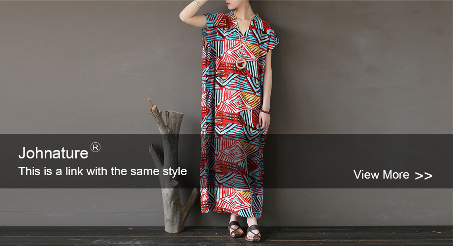 Johnature-2018-New-National-Original-Design-Short-Sleeve-Dress-Geometric-Stripes-Pocket-Design-Loose-32783207507