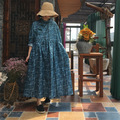 Johnature-Women-Floral-Maxi-Dress-Vintage-Long-Sleeve-Double-Cotton-Warm-Loose-2018-Fall-Winter-New--32751659016