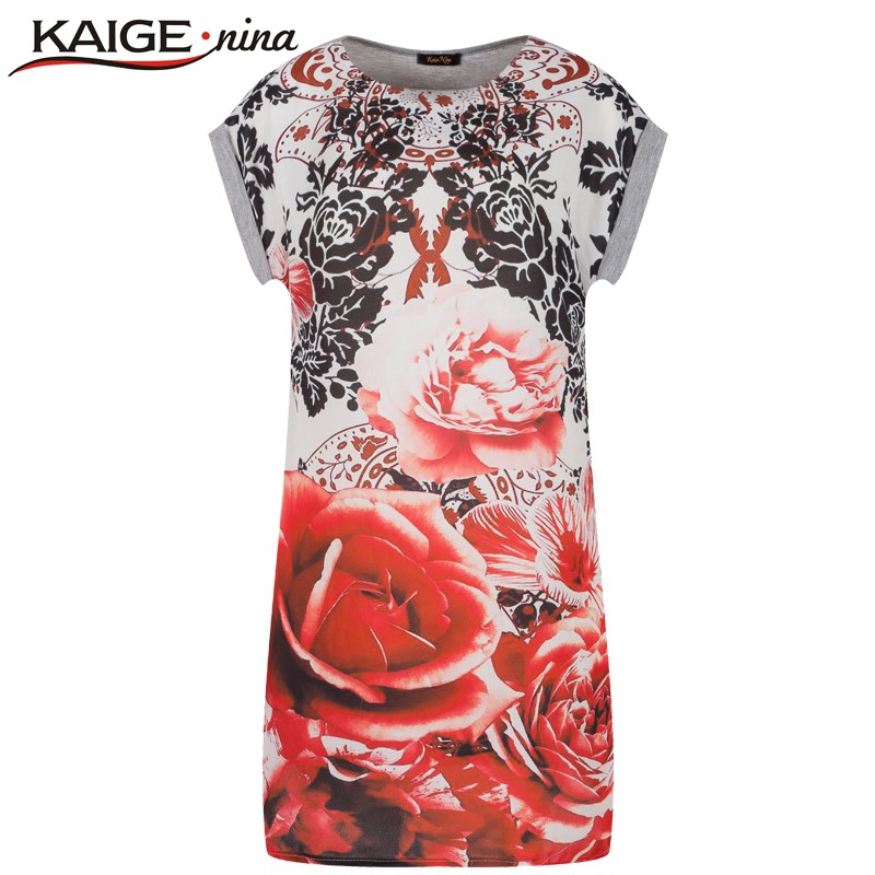 KAIGE-NINA-Casual-T-shirt-Dress-Women-Fashion-Print-Mini-Dress-Summer-Short-Sleeve-Plus-Size-Chiffon-32499974559