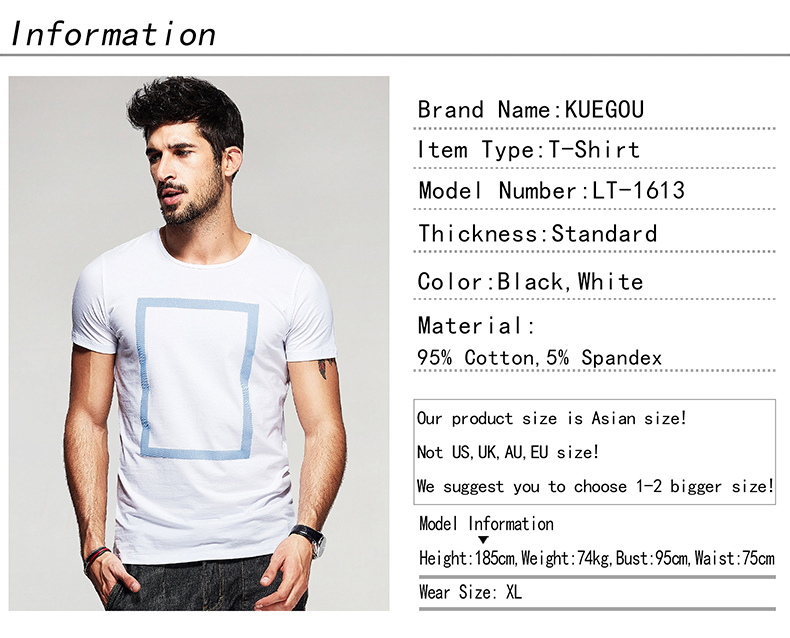 KUEGOU-2017-Summer-Mens-Fashion-T-Shirts-Print-Black-White-Brand-Clothing-Man39s-Short-Sleeve-Slim-T-32670142478