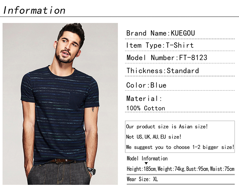 KUEGOU-Summer-Mens-Fashion-T-Shirts-100-Cotton-Blue-Striped-Brand-Clothing-Man39s-Short-Sleeve-T-Shi-32640327323