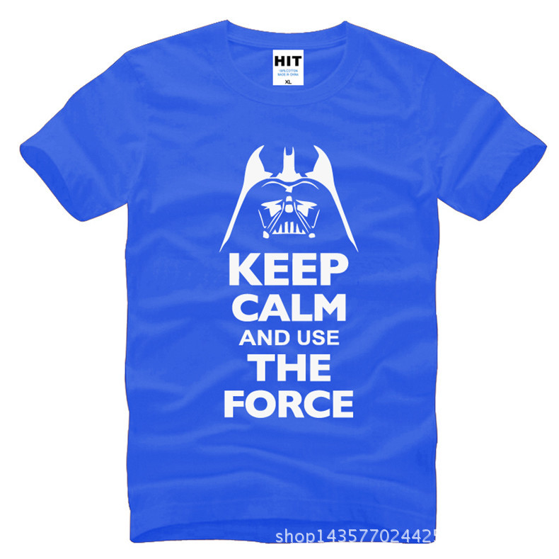 Keep-Calm-and-Use-The-Force-Print-STAR-WARS-Movie-T-Shirt-Tshirt-Mens-Men-Fashion-2016-Cotton-T-shir-32514255327