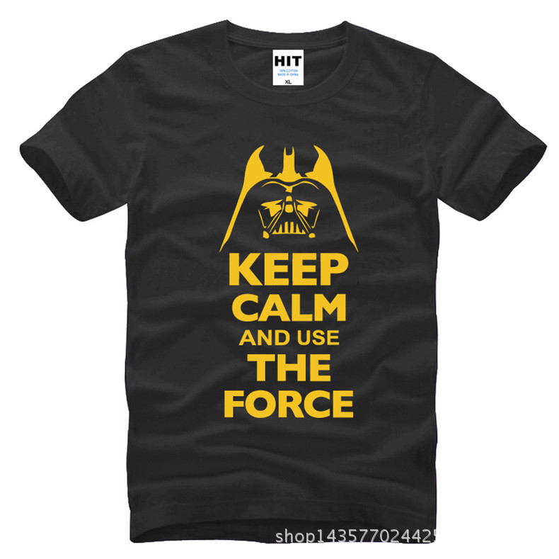 Keep-Calm-and-Use-The-Force-Print-STAR-WARS-Movie-T-Shirt-Tshirt-Mens-Men-Fashion-2016-Cotton-T-shir-32514255327