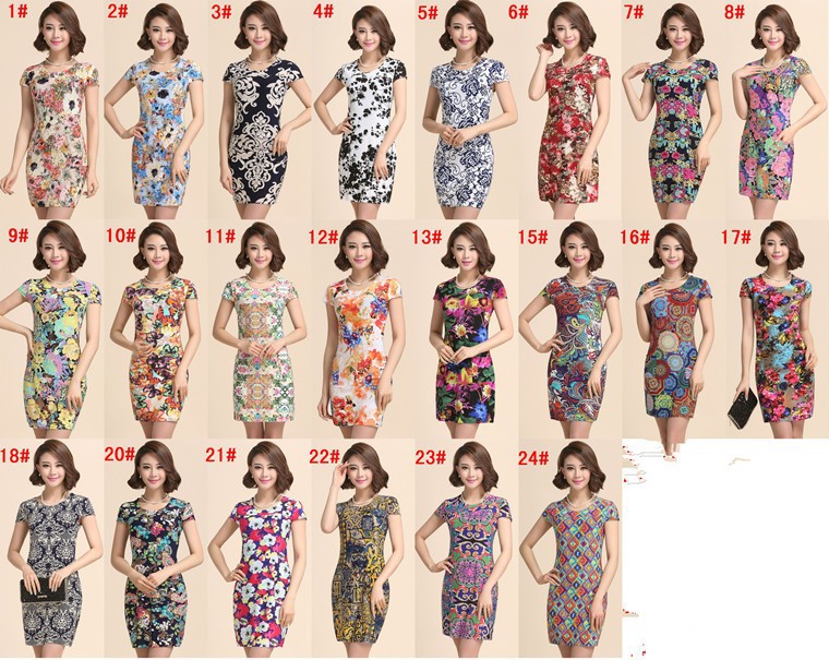 L-4XL-2017-Women-Summer-style-Slim-Tunic-Milk-Silk-print-Floral-dress-Casual-Plus-Size-sexy-bodycon--32315256337