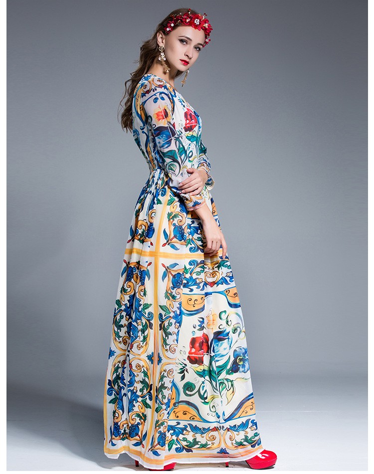 LD-LINDA-DELLA-Women-Maxi-Dress-Long-Sleeve-Casual-Floral-Printing-Party-Dress-Autumn-New-32745005939