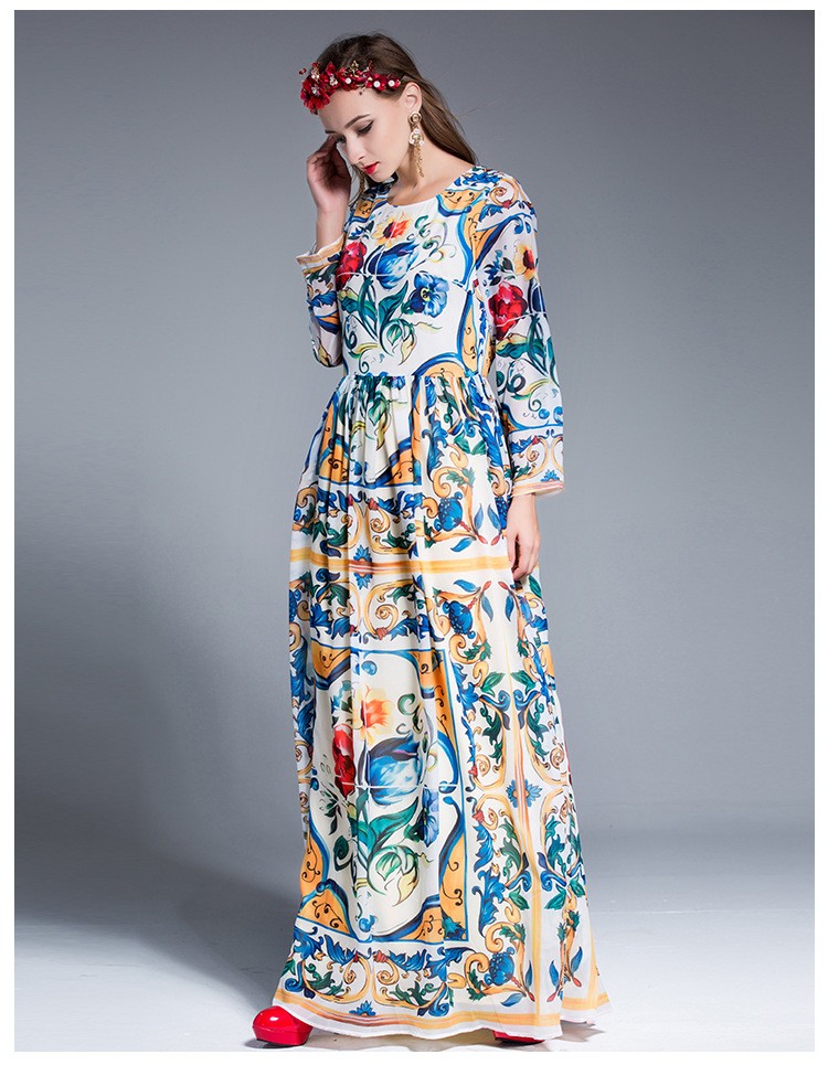 LD-LINDA-DELLA-Women-Maxi-Dress-Long-Sleeve-Casual-Floral-Printing-Party-Dress-Autumn-New-32745005939