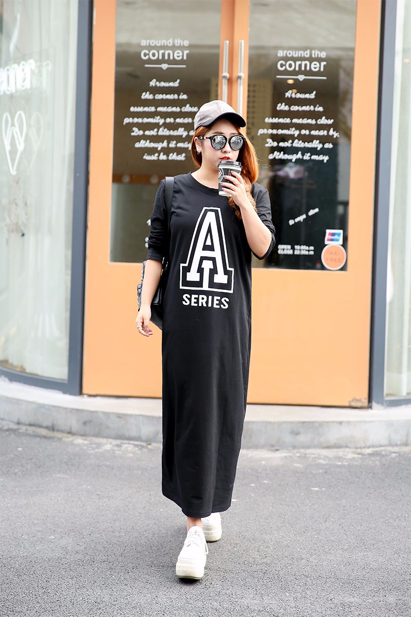 Large-size-women39s-spring-new-fat-mm-new-printing-letters-loose-straight-tube-significantly-thin-lo-32765020847