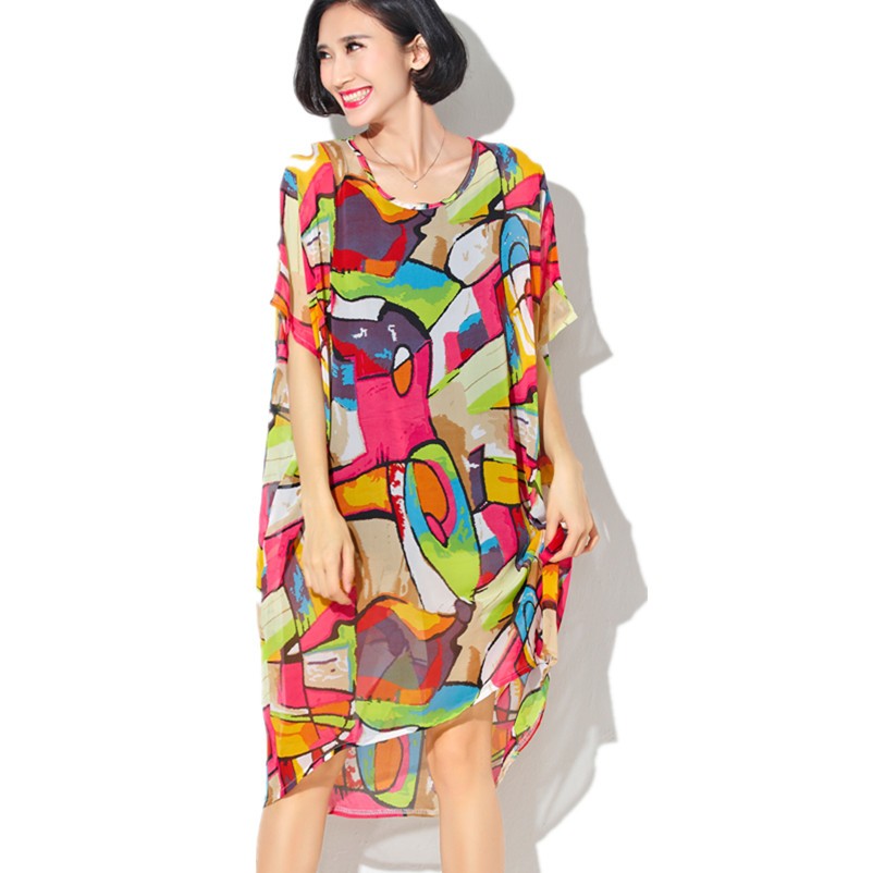 Loose-Summer-Chiffon-Dress-Colorful-Printed-Long-Shirt-Dress-Geometric-Graffiti-Beach-Dresses-Loose--32672187000