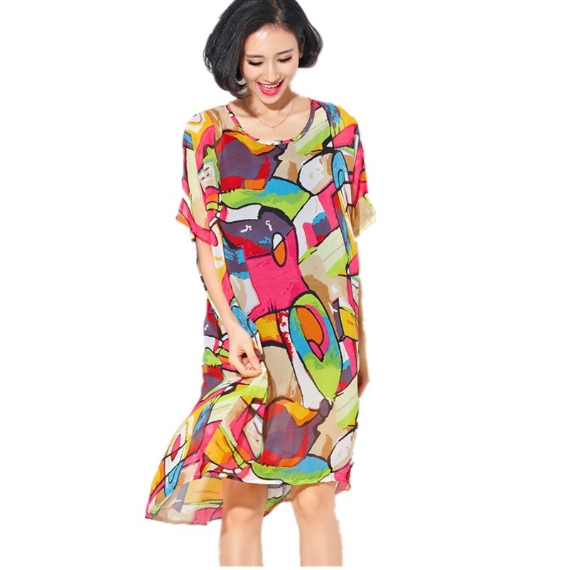 Loose-Summer-Chiffon-Dress-Colorful-Printed-Long-Shirt-Dress-Geometric-Graffiti-Beach-Dresses-Loose--32672187000