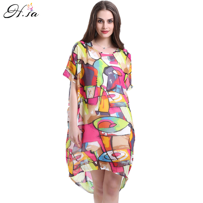 Loose-Summer-Chiffon-Dress-Colorful-Printed-Long-Shirt-Dress-Geometric-Graffiti-Beach-Dresses-Loose--32672187000