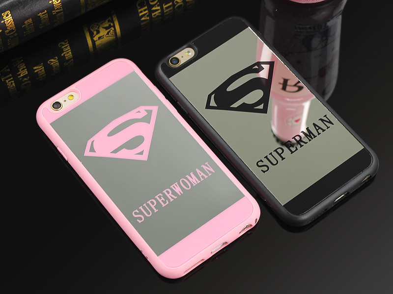 Luxury-Superman-Superwoman-Mirror-Surface-TPU-Case-For-iPhone-7-7-Plus-6s-6-Plus-5-5s-SE-Chrome-Back-32649104451