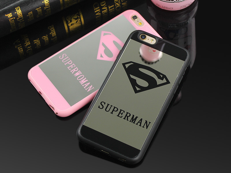 Luxury-Superman-Superwoman-Mirror-Surface-TPU-Case-For-iPhone-7-7-Plus-6s-6-Plus-5-5s-SE-Chrome-Back-32649104451