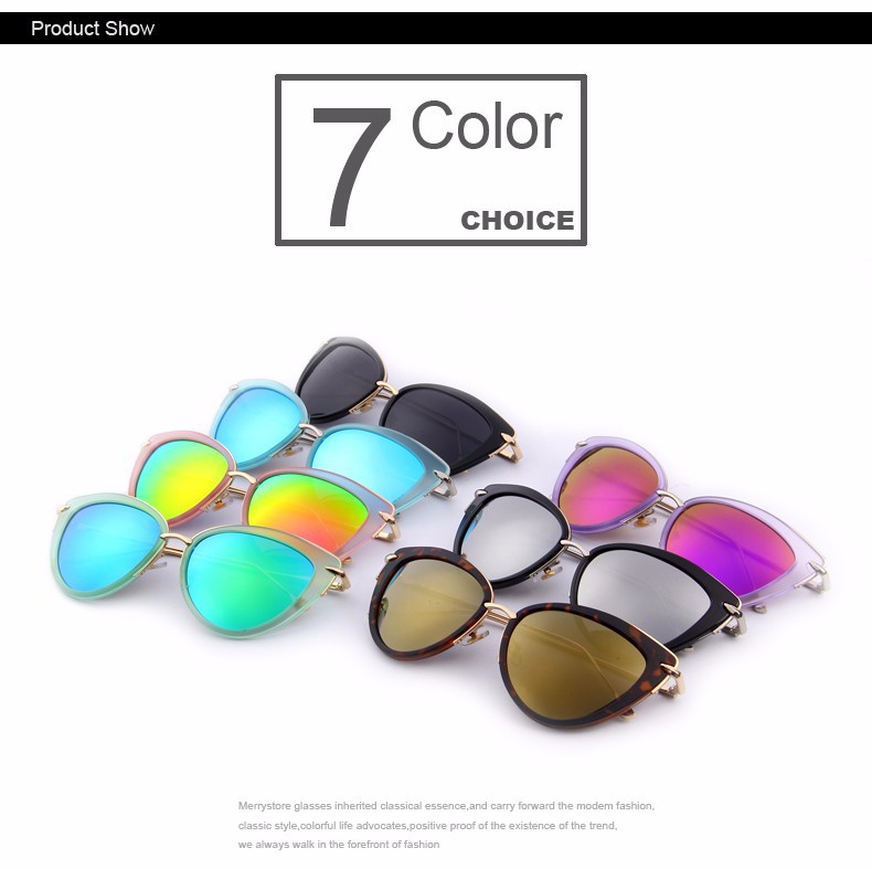 MERRY39S-Fashion-Women-Cat-Eye-Sun-glasses-Oval-Alloy-Frame-Mirror-Lens-Oculos-de-sol-UV400-32390319609