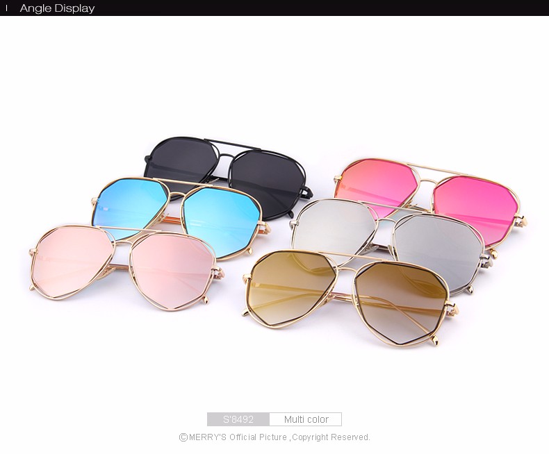 MERRY39S-Fashion-Women-Sunglasses-Classic-Brand-Designer-Twin-Beams-Coating-Mirror-Flat-Panel-Lens-S-32646807750