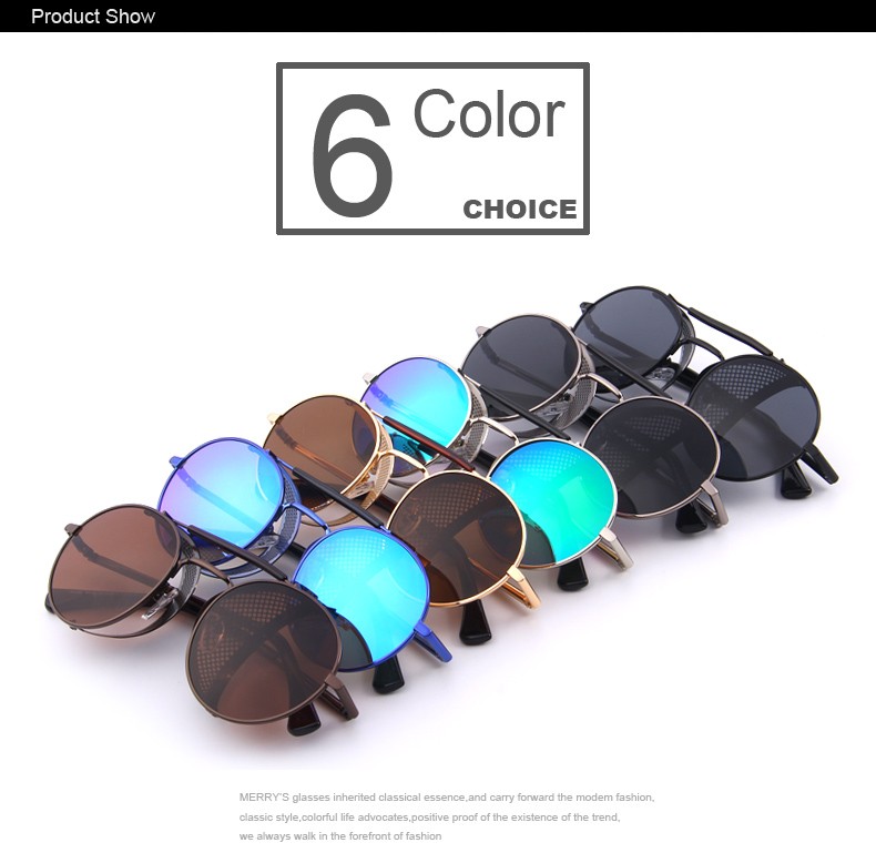 MERRY39S-Women-Retro-Design-Round-Steampunk-Sun-glasses-Oculos-de-sol-UV400-32456666410