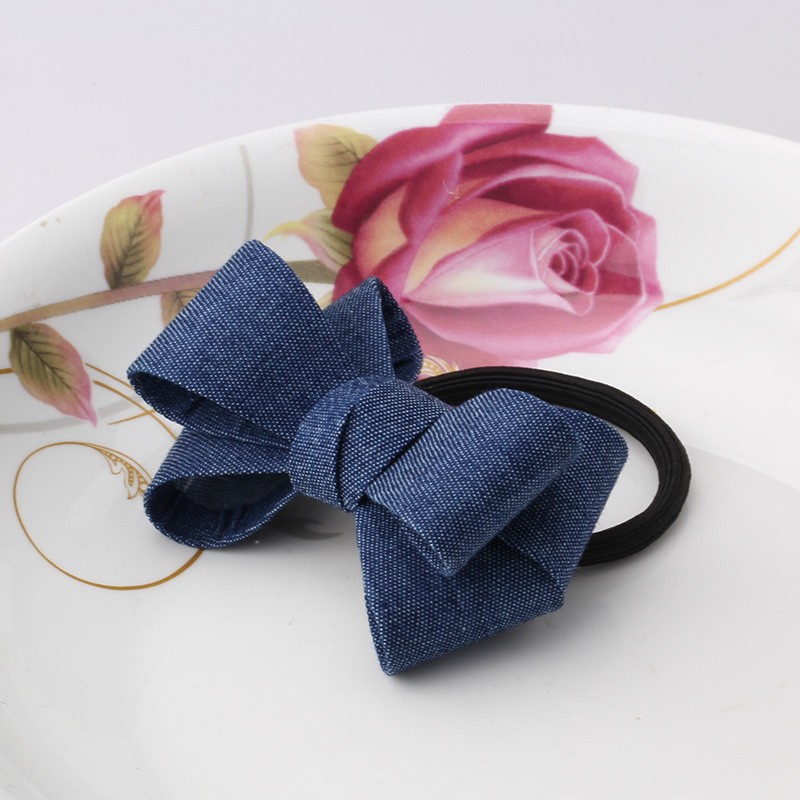 MISM-Hair-Accessories-1-PC-Women-Flower-Bow-Elastic-Hair-Band-Rope-Scrunchie-Ponytail-Holder-Plaid-B-32647805593