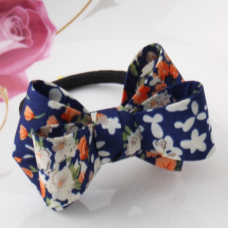 MISM-Hair-Accessories-1-PC-Women-Flower-Bow-Elastic-Hair-Band-Rope-Scrunchie-Ponytail-Holder-Plaid-B-32647805593