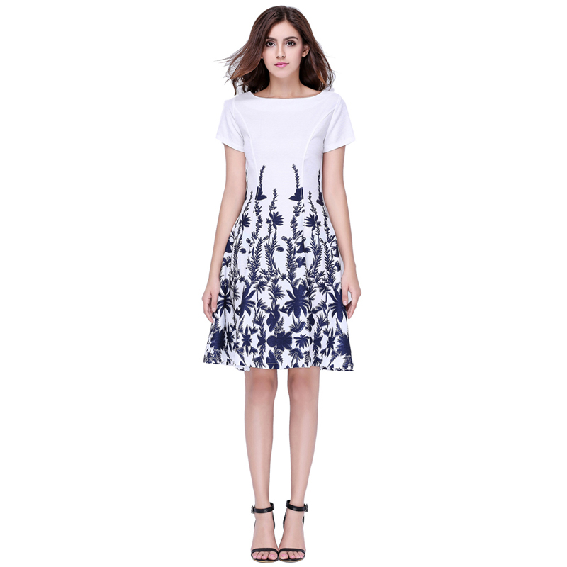 MUSENDA-Summer-Style-Women-Casual-Party-Vintage-Blue-Print-Short-Sleeve-White-Dresses-Fit-and-Flare--32424418216