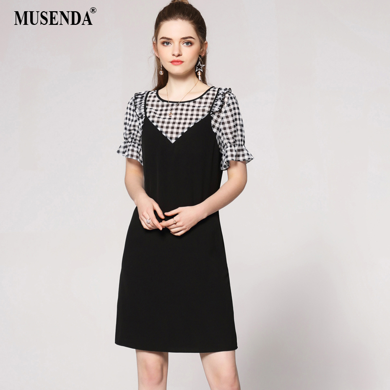 MUSENDA-Summer-Style-Women-Casual-Party-Vintage-Blue-Print-Short-Sleeve-White-Dresses-Fit-and-Flare--32424418216