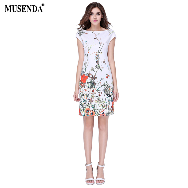 MUSENDA-Women-Summer-Wear-to-Work-Floral-Print-Slash-Neck-White-Dresses-Office-Lady-Business-Party-S-32423073606