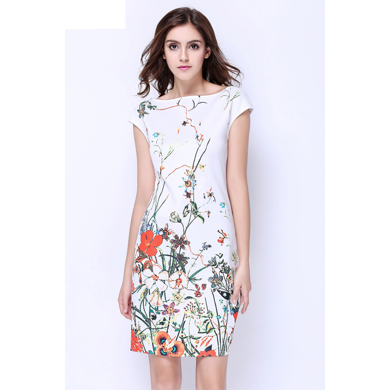 MUSENDA-Women-Summer-Wear-to-Work-Floral-Print-Slash-Neck-White-Dresses-Office-Lady-Business-Party-S-32423073606