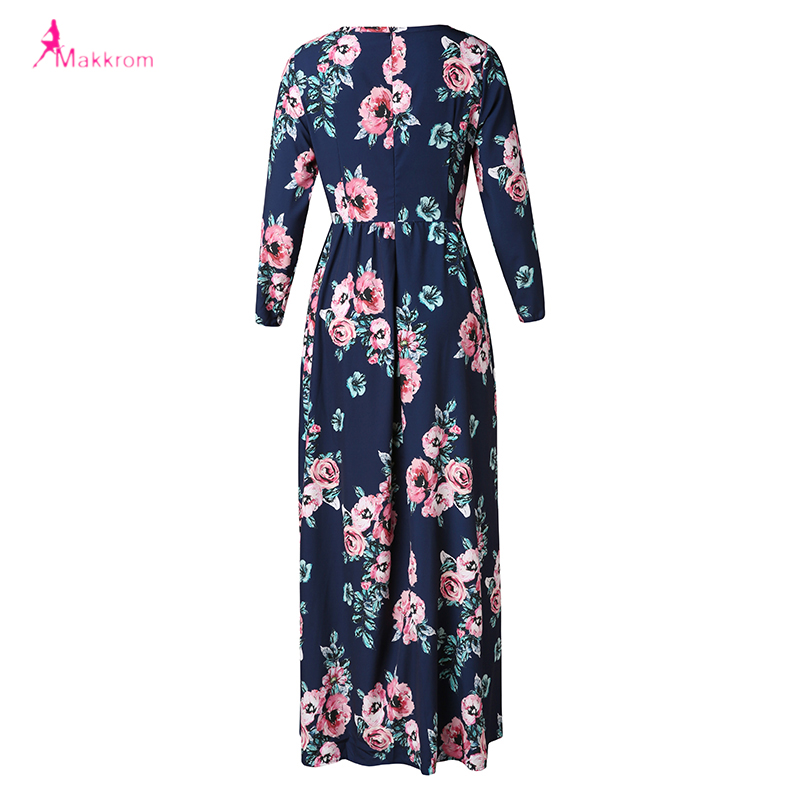 Makkrom-2017-Women-Dress-Spring-Autumn-Long-Dress-Flower-Printed-O-Neck-Party-Casual-Empire-Floor-Le-32792792540