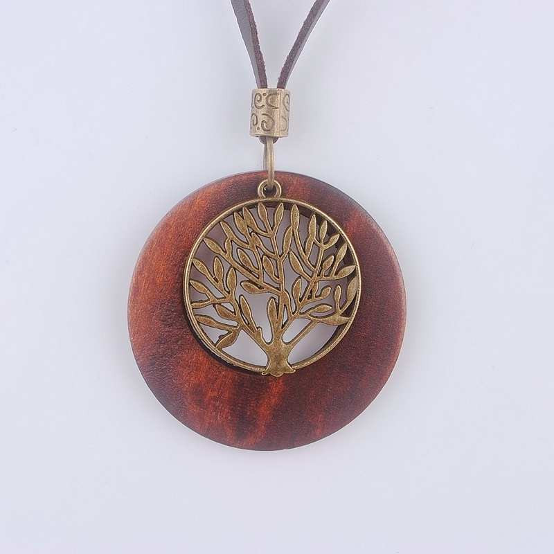 Maxi-necklace-Vintage-necklaces-pendants-Women-Jewelry-Fashion-choker-necklace-Alloy-Life-Tree-Woode-32691416139