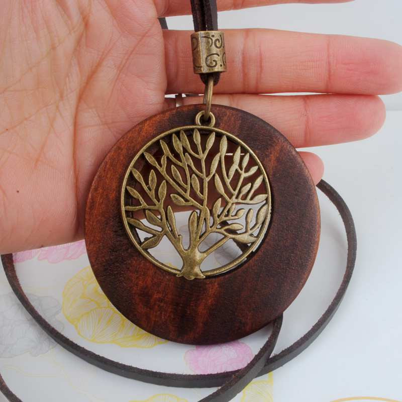 Maxi-necklace-Vintage-necklaces-pendants-Women-Jewelry-Fashion-choker-necklace-Alloy-Life-Tree-Woode-32691416139