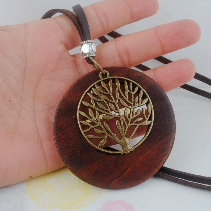 Maxi-necklace-Vintage-necklaces-pendants-Women-Jewelry-Fashion-choker-necklace-Alloy-Life-Tree-Woode-32691416139