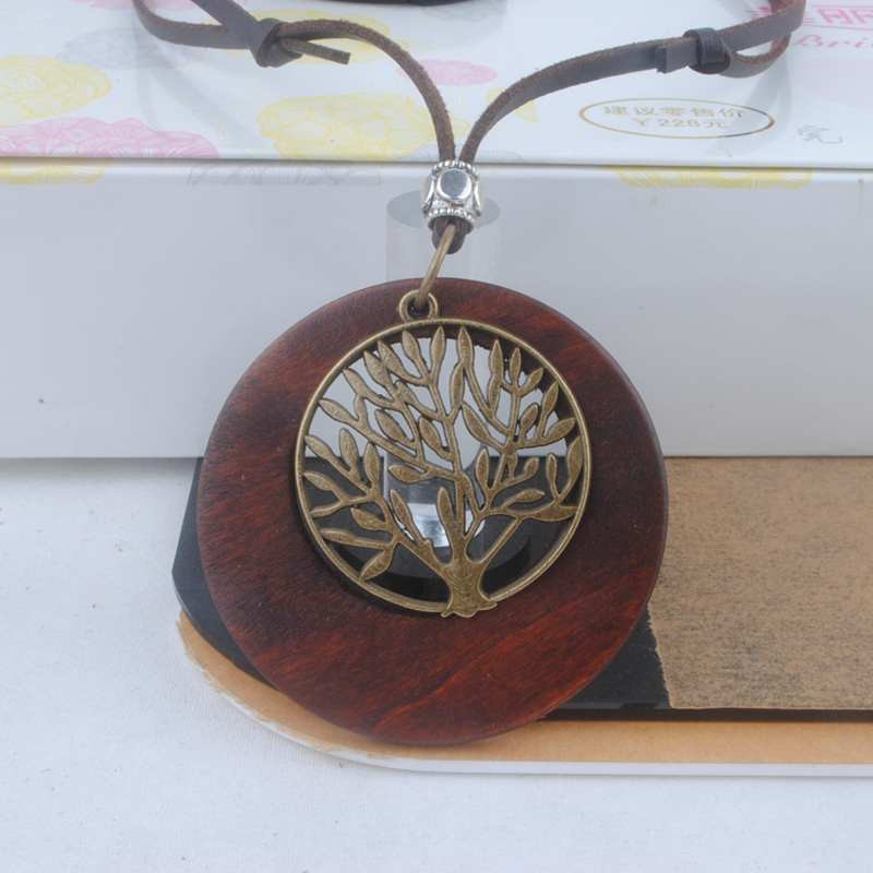 Maxi-necklace-Vintage-necklaces-pendants-Women-Jewelry-Fashion-choker-necklace-Alloy-Life-Tree-Woode-32691416139