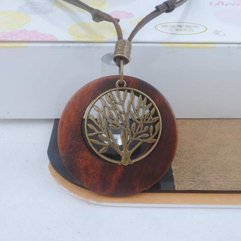 Maxi-necklace-Vintage-necklaces-pendants-Women-Jewelry-Fashion-choker-necklace-Alloy-Life-Tree-Woode-32691416139