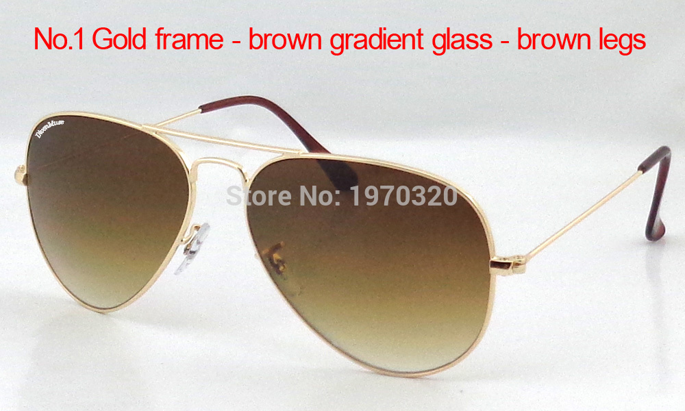 Men-Women-Brand-Sunglasses-Holdout-UV-Ray-Sunglasses-Gold-Frame-Brown-Gradient-Sun-Glasses-Lunettes--32685065655